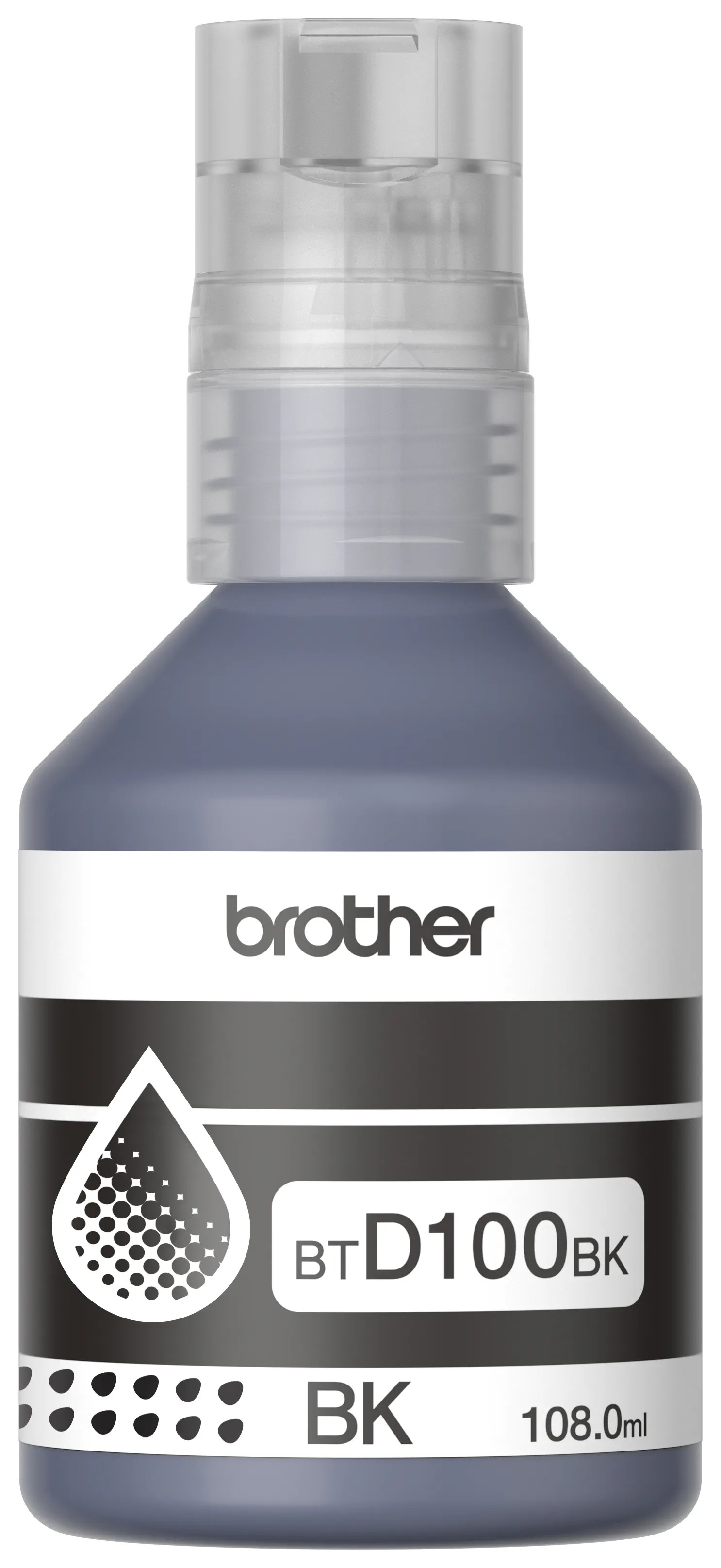Botella de tinta BROTHER BTD100BKMEX color NEGRO