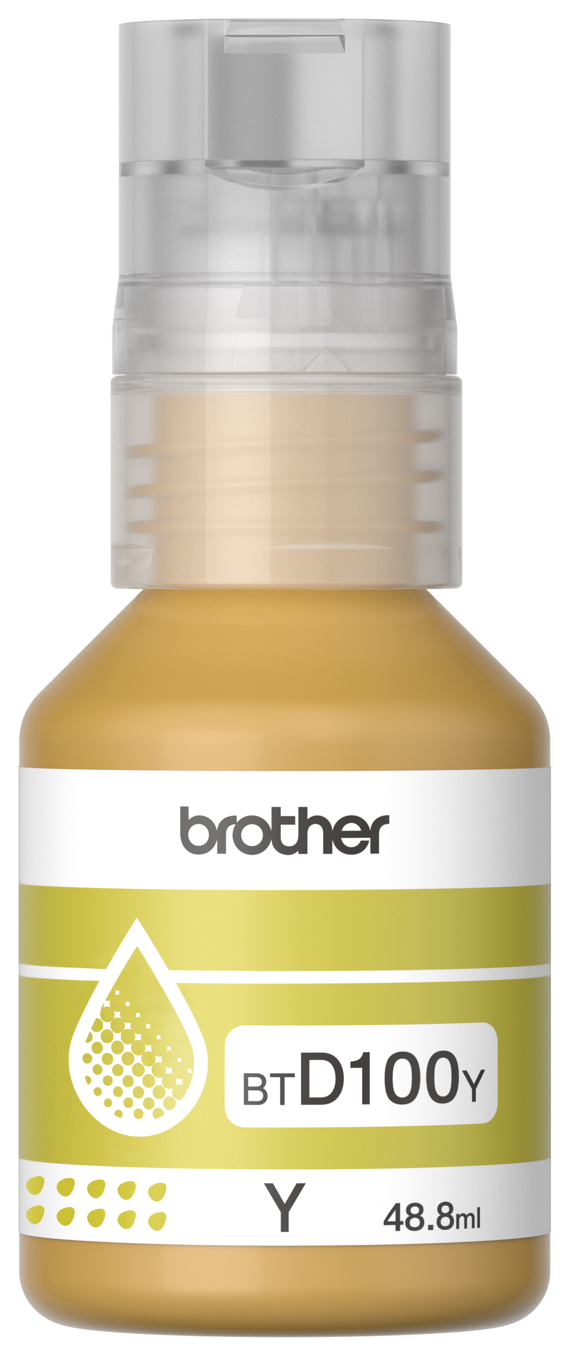 Botella de tinta BROTHER BTD100YMEX Color AMARILLO