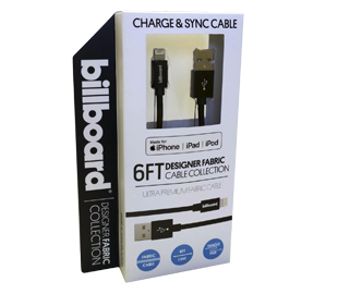 BILLBOARD BB1955 CABLE LIGHTNING 1.8MT FABRIC NEGRO