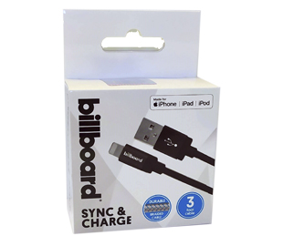 BILLBOARD BB270 CABLE LIGHTNING 0.9MT NEGRO