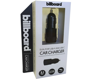 BILLBOARD BB1981 CARGADOR AUTO DUAL USB-C NEGRO
