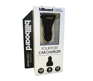 BILLBOARD BB1976 CARGADOR AUTO 4 PUERTOS NEGRO 4.8AMP
