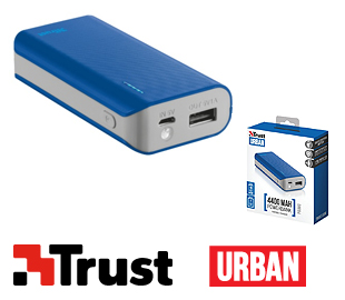TRUST UR 21225 BATERIA DE RESPALDO 4400 MAH PRIMO AZUL