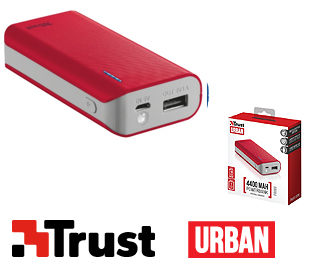TRUST UR 21226 BATERIA DE RESPALDO 4400 MAH PRIMO ROJO