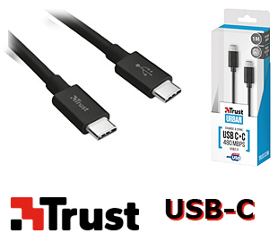 TRUST 21176 CABLE 2.0 480MBPS USB-C A USB-C 1M (D)