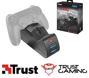 TRUST 21301 BASE DE CARGA DOBLE PS4 GXT245 GAMING (R)