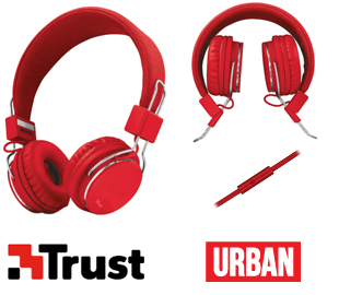 TRUST UR 21822 HEADPHONES ZIVA ROJO