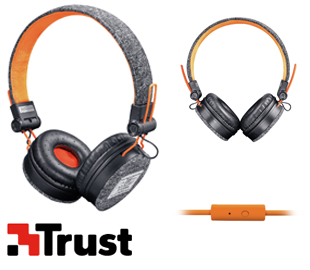 TRUST UR 22645 HEADPHONES FYBER SPORTS BLACK (D)