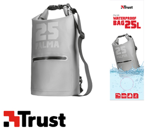 TRUST 22828 BOLSO PALMA GRIS 25L IMPERMEABLE (D)