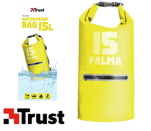 TRUST 22833 BOLSO PALMA AMARILLO 15L IMPERMEABLE (D)