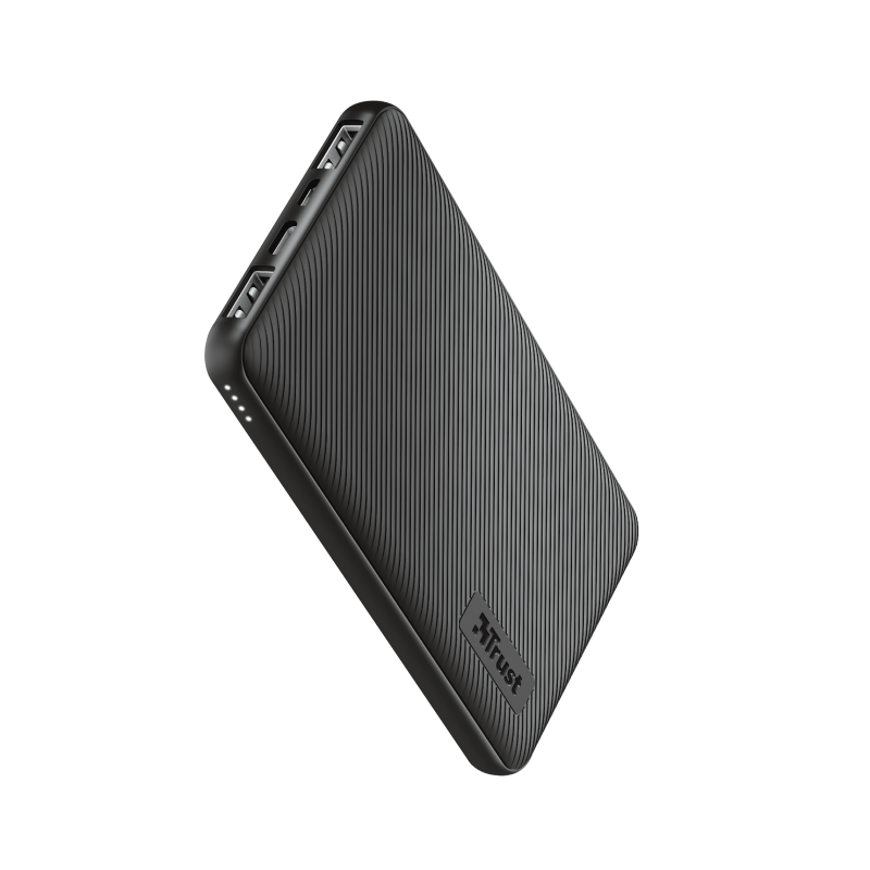 BATERIA DE RESPALDO POWER BANK TRUST 10 000 mAh NEGRA
