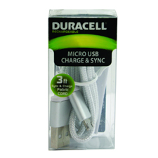 DURACELL LE2191 CABLE MICRO USB 3MTS BLANCO