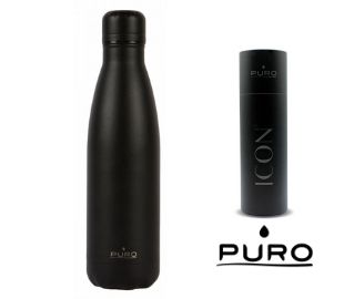 PURO ICON WB500ICON1BLK BOTELLA ACERO INOXIDABLE 500ML NEGRA