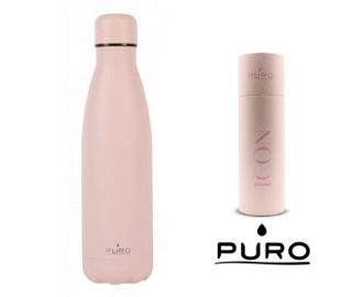 PURO ICON WB500ICONDW1CPNK BOTELLA ACERO INOX 500ML ROSADA