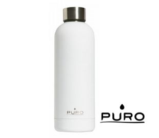 PURO H&C WB500DW1WHI BOTELLA ACERO INOX 500ML BLANCA