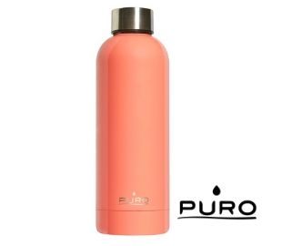 PURO H&C WB500DW1LORA BOTELLA ACERO INOX 500ML NARANJA