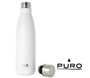 PURO H2B H2O500B1WHI BOTELLA ACERO INOX 500ML BLANCA