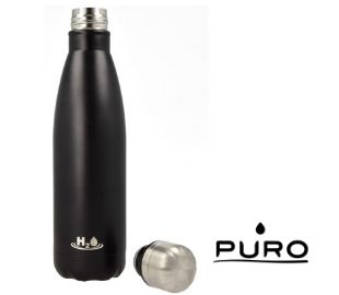 PURO H2B H2O500B1BLK BOTELLA ACERO INOX 500ML NEGRA