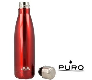 PURO H2B H2O500B1RED BOTELLA ACERO INOX 500ML ROJA