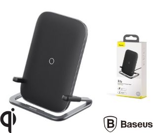 BASEUS WXPG-01 CARGADOR INALAMBRICO Y SOPORTE 15W (QI) NEGRO