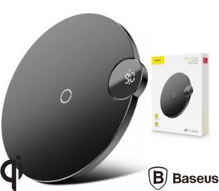BASEUS WXSX-01 CARGADOR INALAMBRICO 10W DISPLAY LED NEGRO