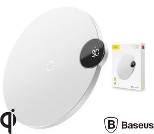 BASEUS WXSX-02 CARGADOR INALAMBRICO 10W DISPLAY LED BLANCO