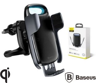 BASEUS WXHW02-01 CARGADOR INALAMBRICO PARA AUTO 15W NEGRO