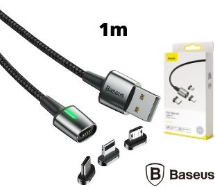 BASEUS TZCAXC-A01 MAGNETIC CABLE MICRO/C/LIGHT KIT 1M NEGRO