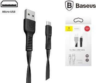 BASEUS CAMZY-B01 CABLE FLAT MICRO 2A 1M NEGRO