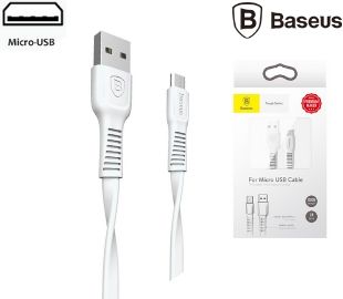 BASEUS CAMZY-B02 CABLE FLAT MICRO 2A 1M BLANCO