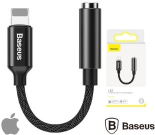 BASEUS CALL3-01CABLE ADAPTADOR LIGHTNING A 3.5MM L3.5 NEGRO