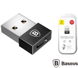 BASEUS CATJQ-A01 ADAPTADOR DE USB MACHO A USB-C NEGRO