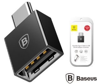 BASEUS CATJQ-B01 ADAPTADOR DE USB-C MACHO A USB NEGRO