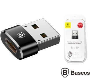 BASEUS CAAOTG-01 ADAPTADOR DE USB MACHO A USB-C NEGRO
