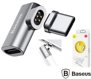 BASEUS CATCX-0G ADAPTADOR CARGA MAGNETICO USB-C MINI GRIS