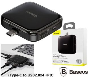 BASEUS CAHUB-DW01 HUB 4EN1 USB-C 4 USB2.0 1 MICRO POWER S