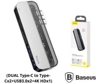BASEUS CAHUB-TS0G HUB DUAL USB-C A USB-C*2+USB3.0*2+HDMI