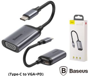 BASEUS CAHUB-O0G HUB ADAPTADOR USB-C A VGA+POWER DELIVERY
