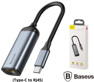 BASEUS CAHUB-H0G HUB ADAPTADOR DE USB-C A RJ45 GRIS