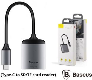 BASEUS CAHUB-P0G HUB ADAPAT USB-C A SD/TF LECTOR DE TARJETA