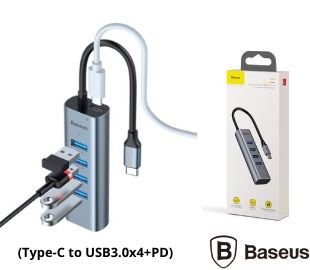 BASEUS CAHUB-Q0G HUB ADAPTADOR USB-C A USB3.0*4+POWER DELIV