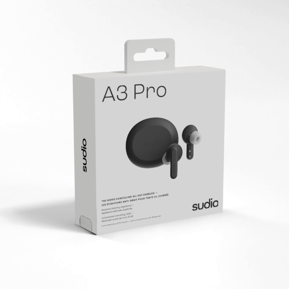 Auriculares inalambricos SUDIO A3 PRO Con ANC Negro