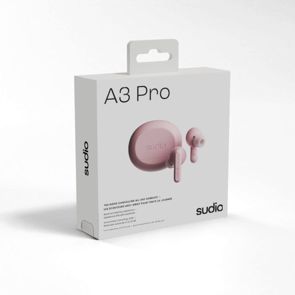 Auriculares inalambricos SUDIO A3 PRO Con ANC Rosa
