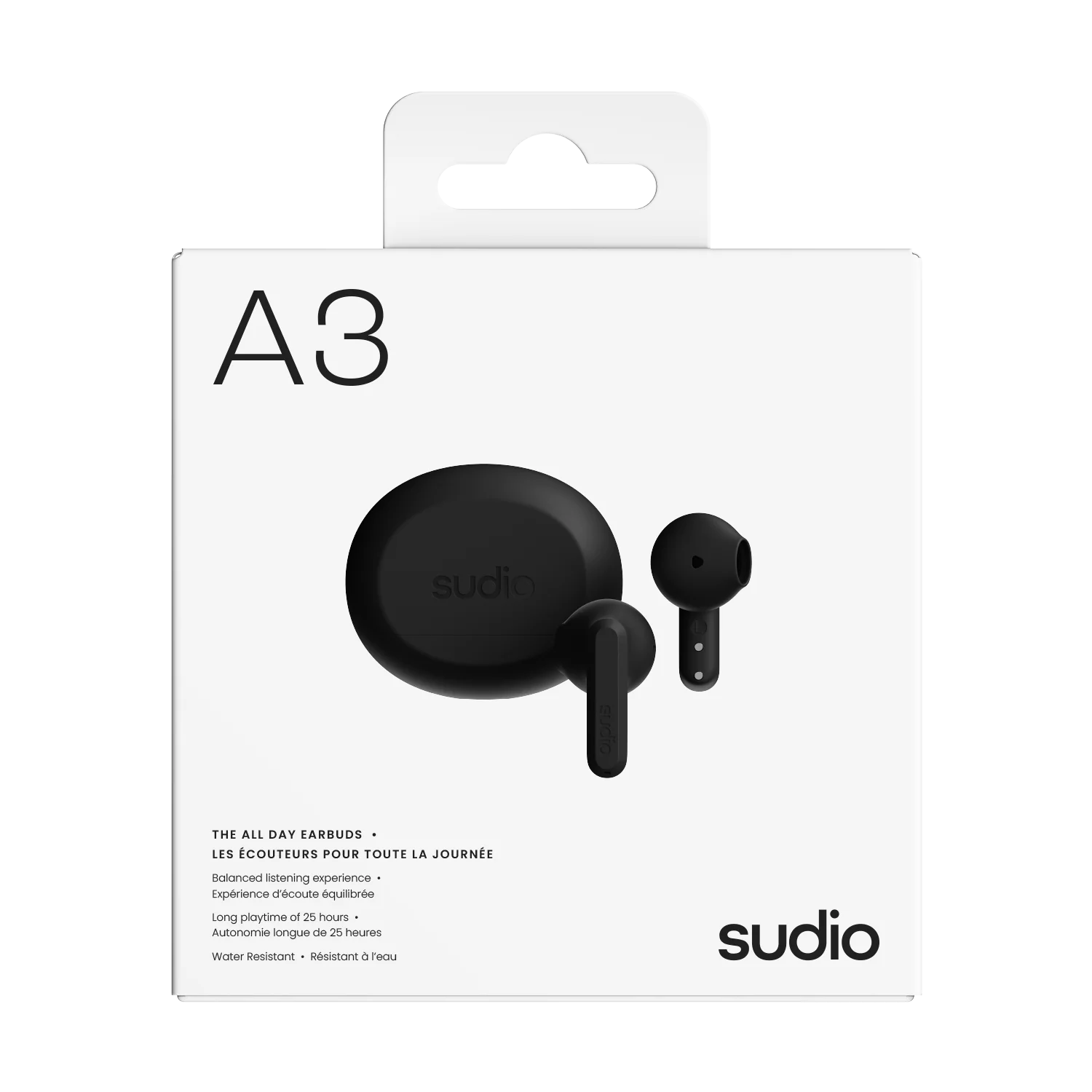 Auriculares inalambricos SUDIO A3 con hasta 5h y 25h Negro