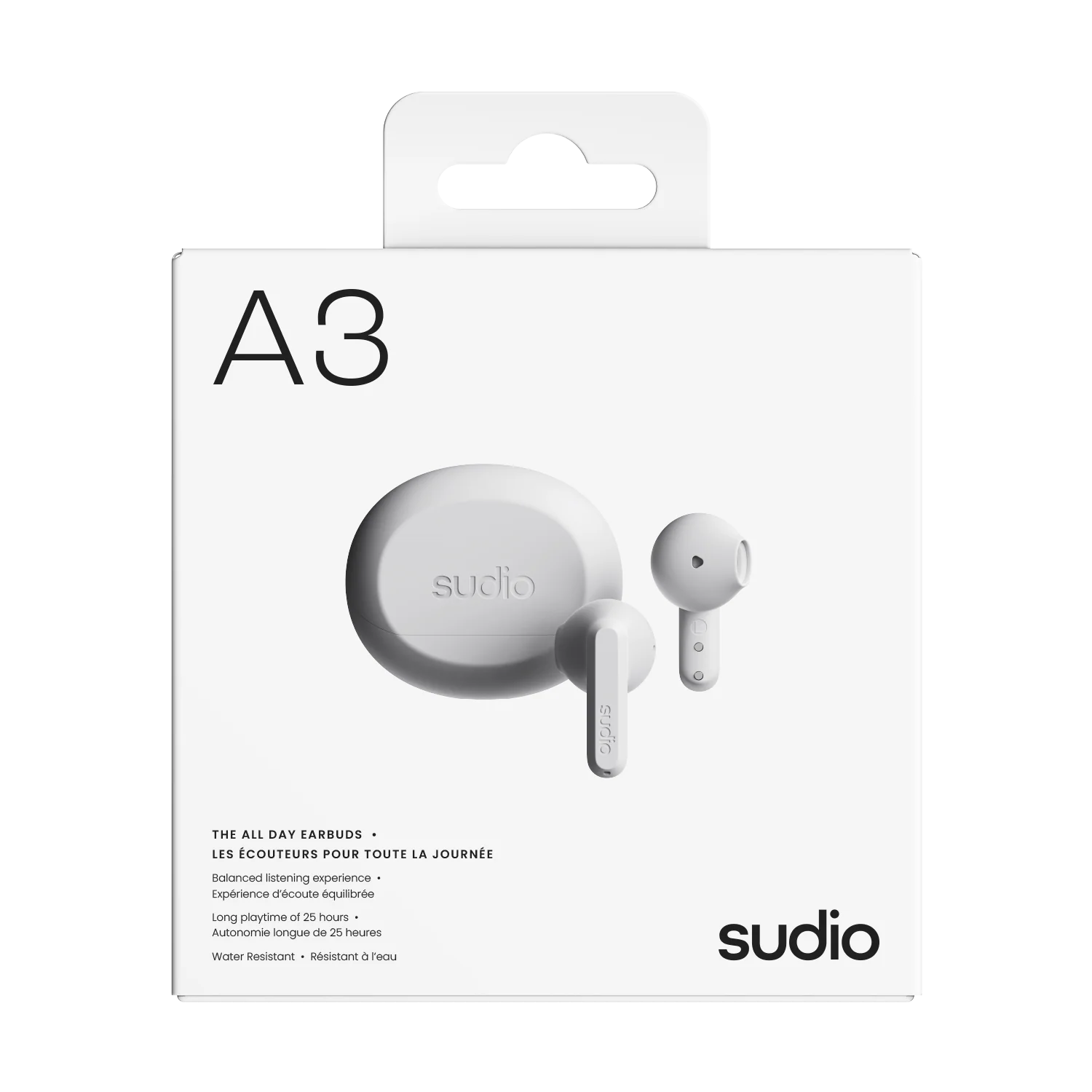 Auriculares inalambricos SUDIO A3 con hasta 5h y 25h Blanco