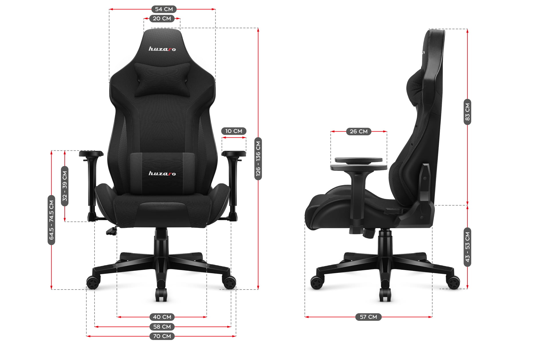 SILLA GAMING HUZARO HZ-FORCE 7.6 BLACK