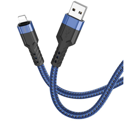 CABLE HOCO U110 USB-A A LIGHTNING AZUL 1.2M