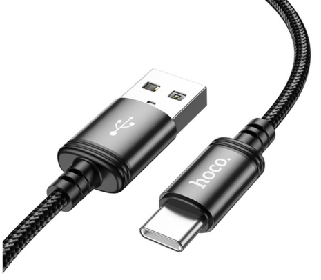 HOCO X91 RADIANCE CABLE USB-A A USB-C BLACK 60W 3M