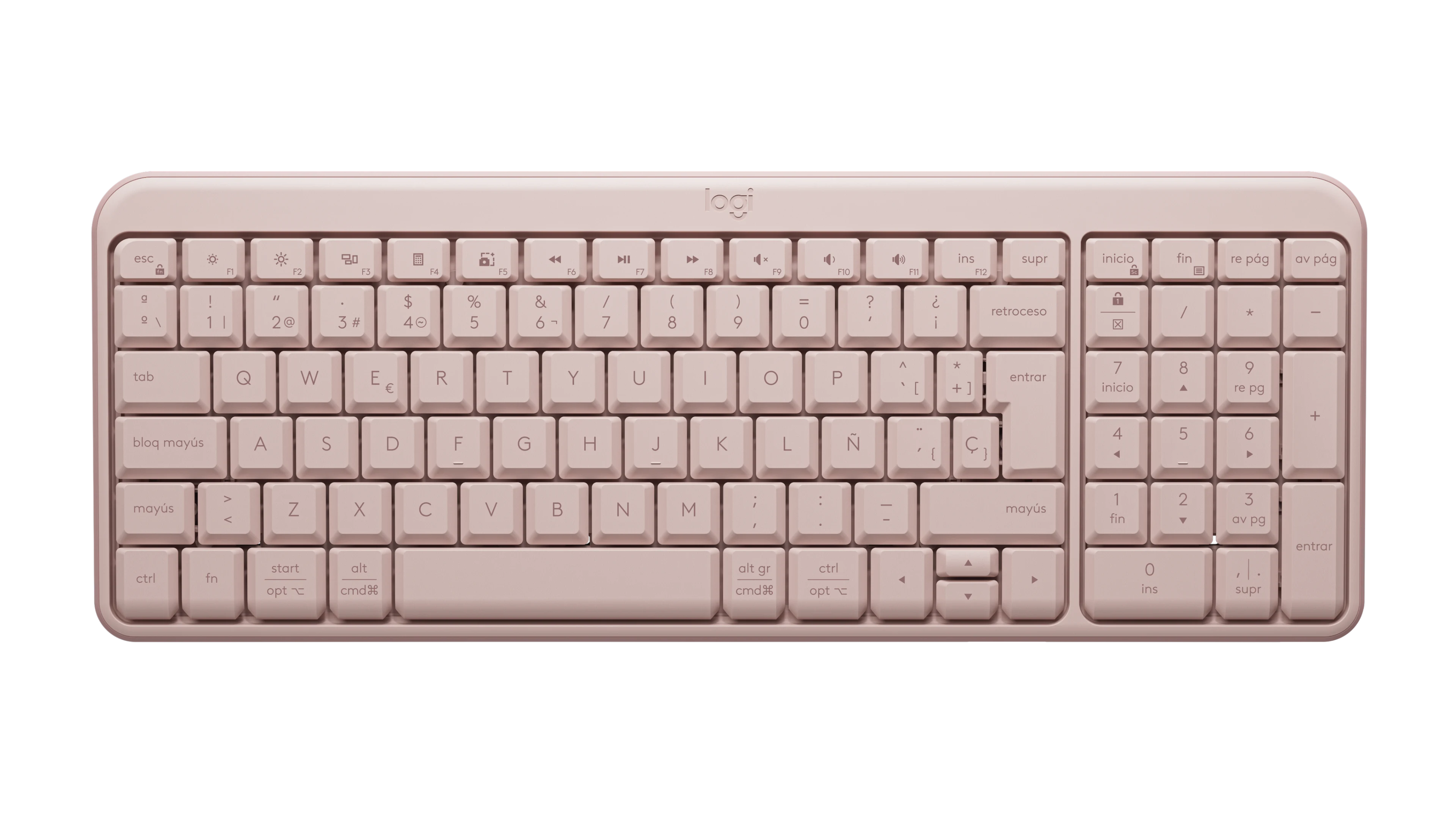 TECLADO Bluetooth LOGITECH K250 compacto ROSA
