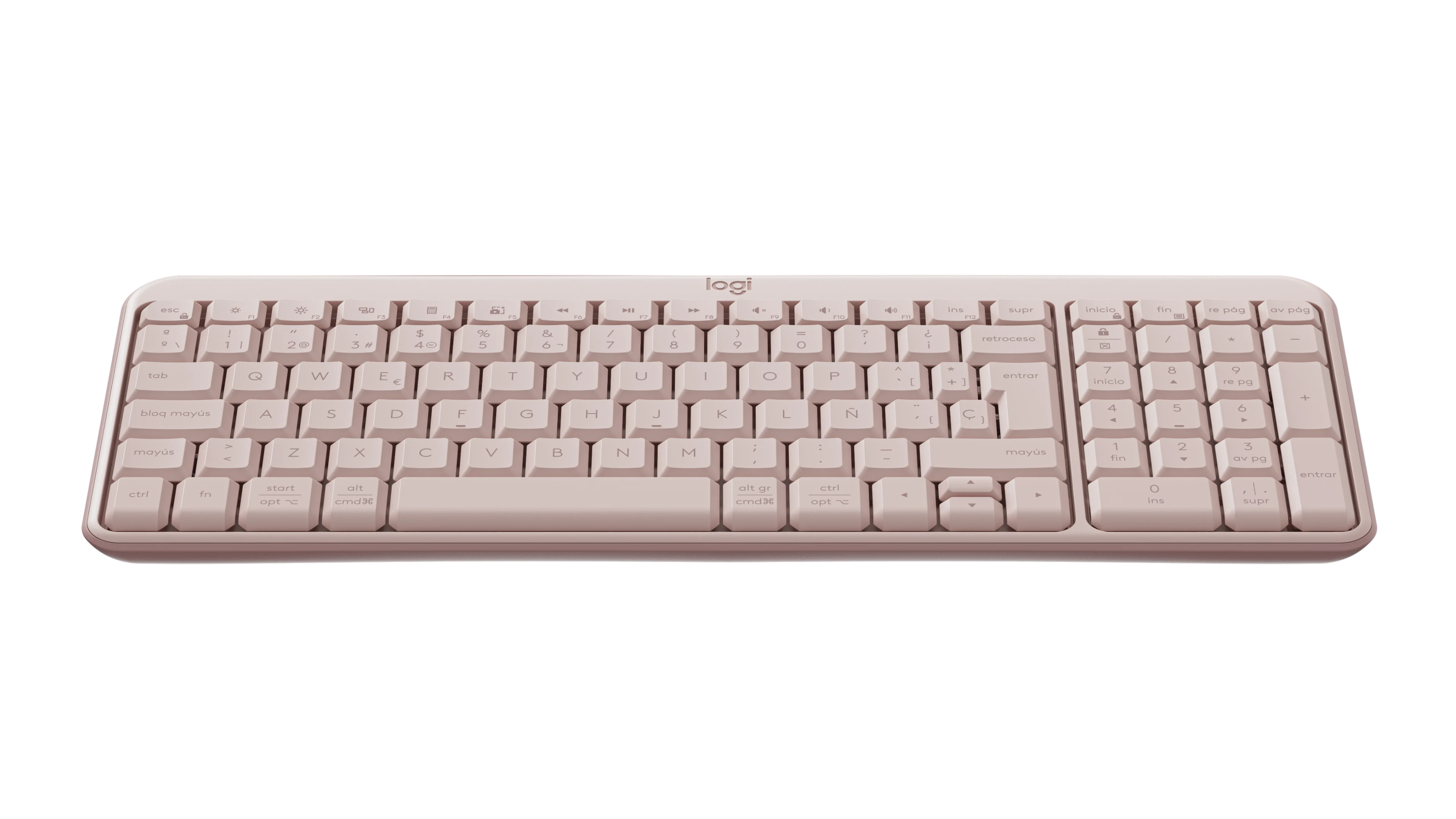 TECLADO Bluetooth LOGITECH K250 compacto ROSA